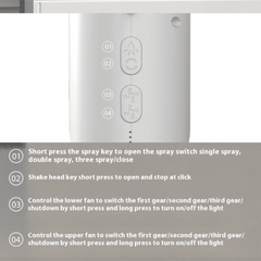 DOUBLE HEAD SPRAY COOLING FAN