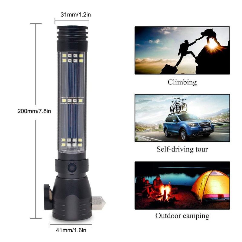 USB RECHARGEABLE SOLAR LED TORCH