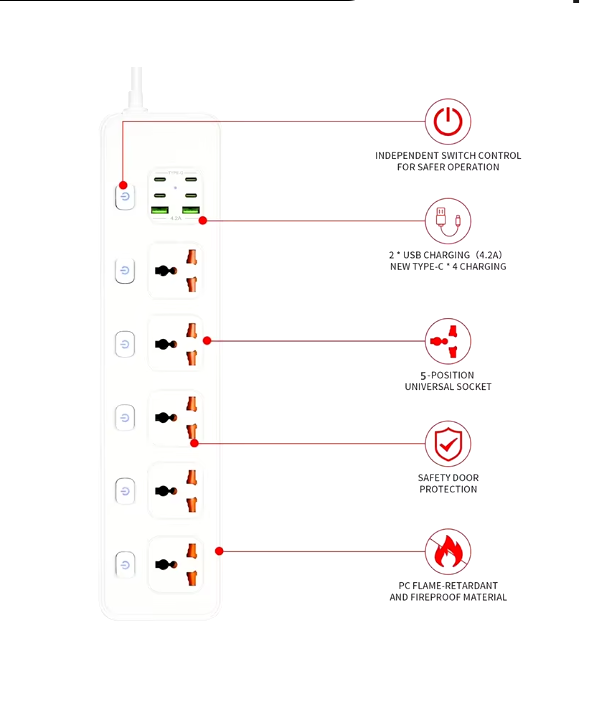 Universal Extension Power Socket